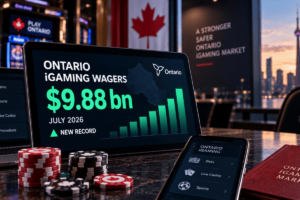 Ontario iGaming Wagers Reach Record $9.88 Billion in July